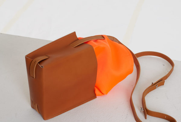 Small Square Leather Bag by Catherine Loiret